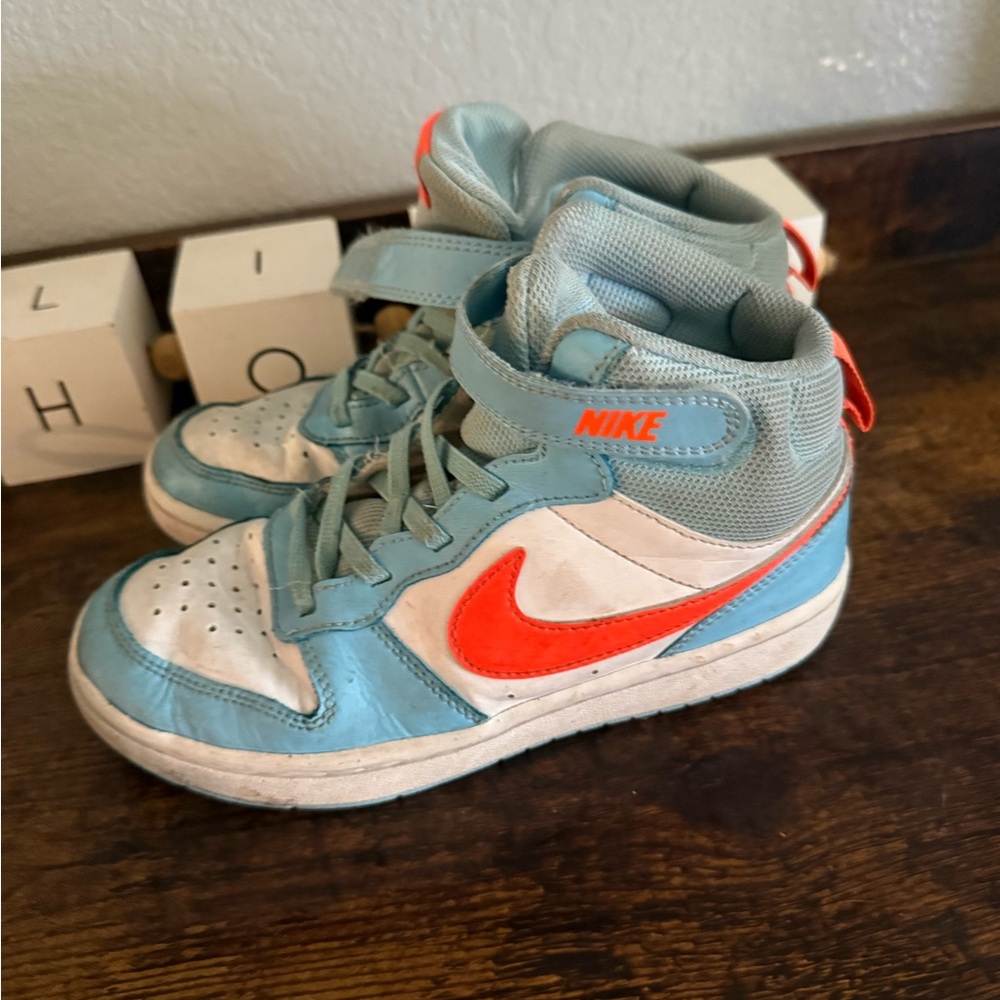 Nike Kids High-Top Sneakers - Blue and White